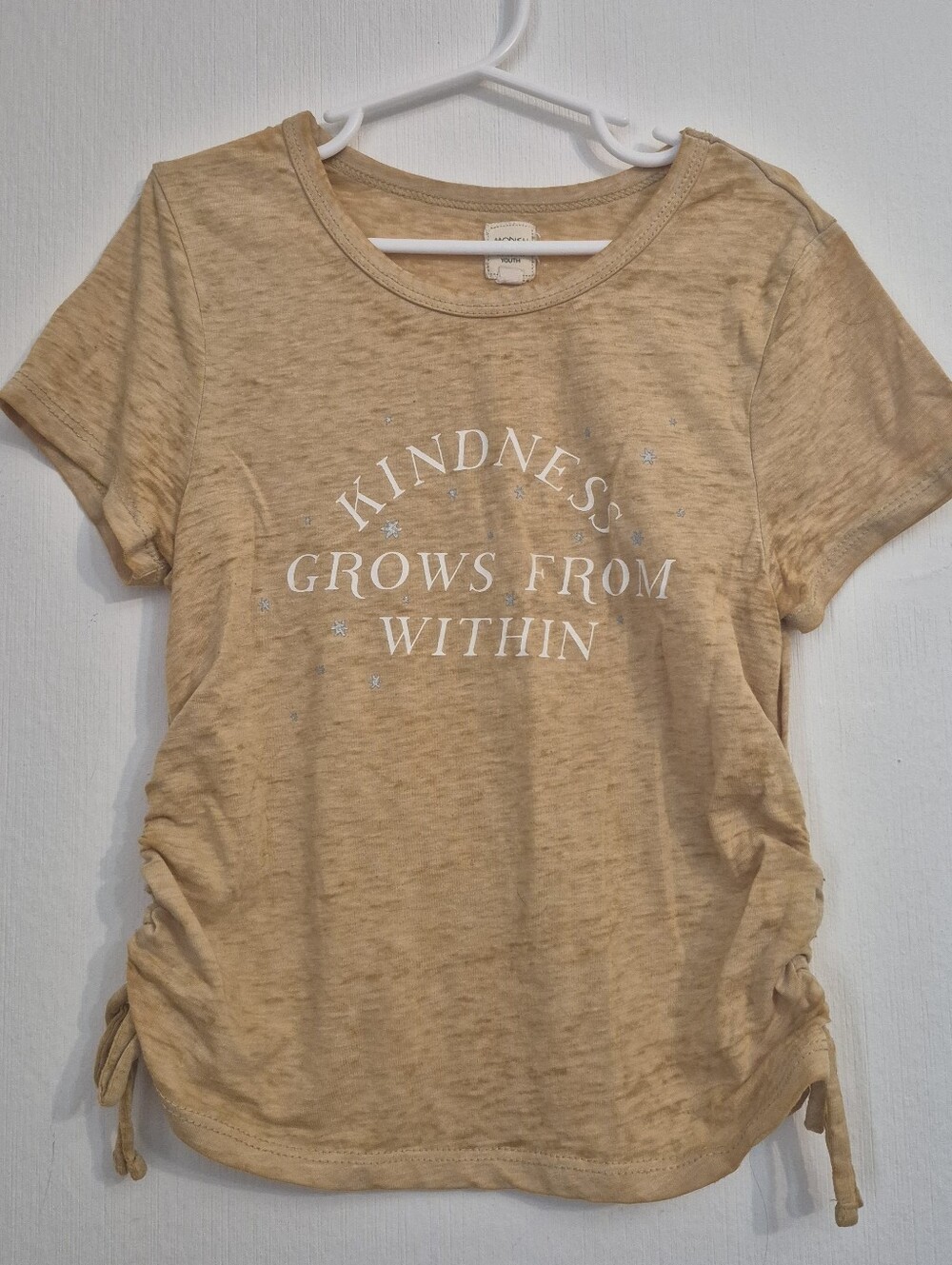 The Modish Rebel Youth Girls Size Small Shirt Yellow Rushed Kindness
